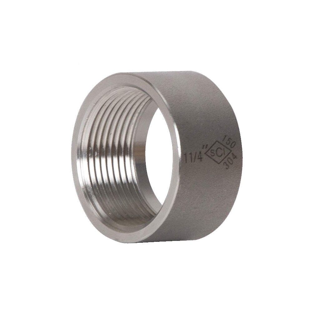 GRAINGER APPROVED 4381031860 Half Coupling, 304 SS, 1 1/4 in, FNPT 1LTJ7
