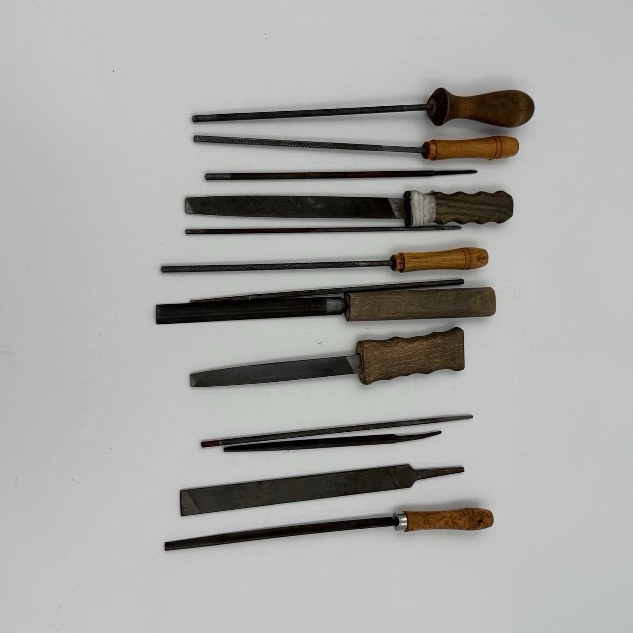 🔥 Vintage Nicholson File Lot Metal Woodworking Files w Wood Handles