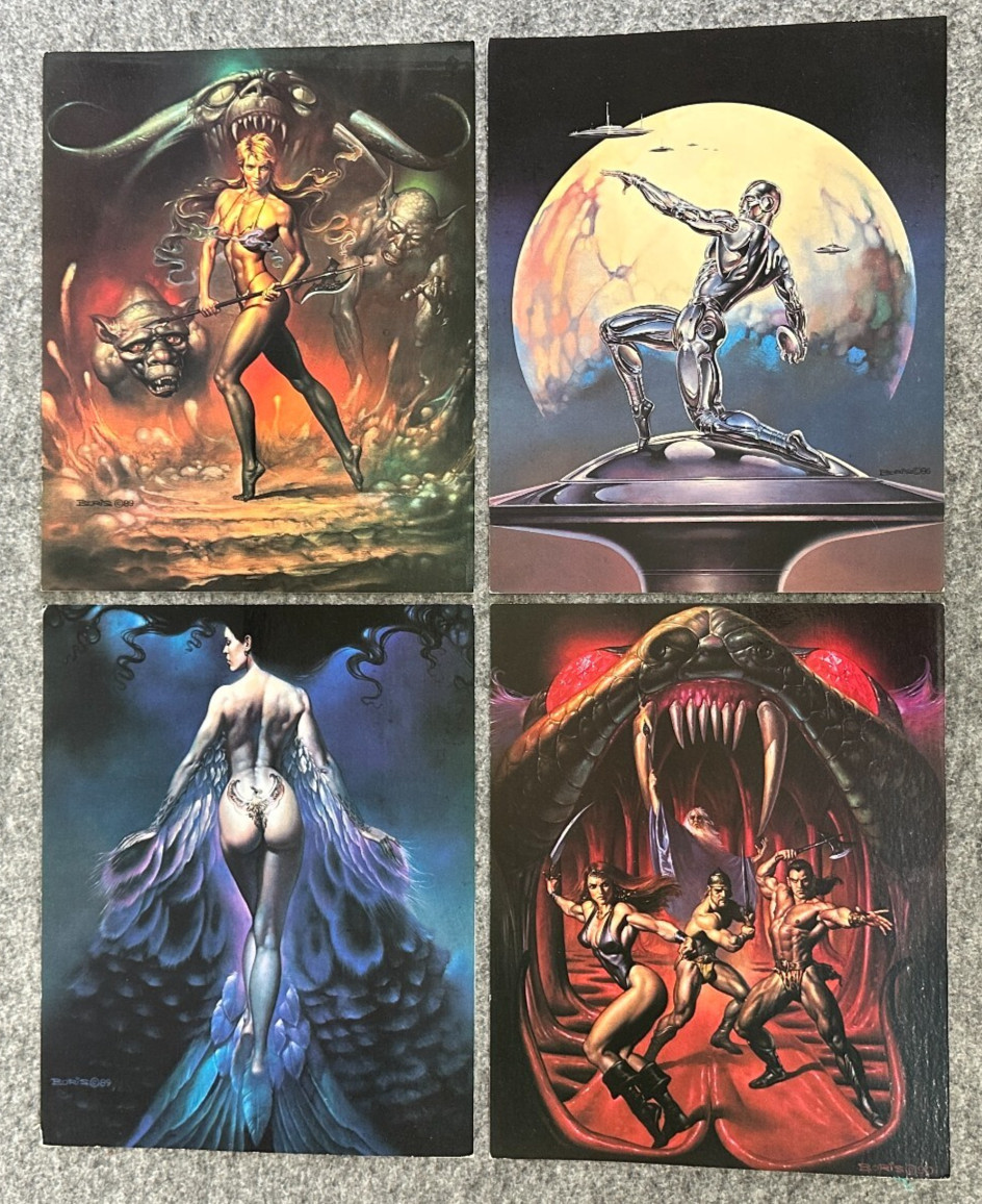 Boris Vallejo 1992 Fantasy Poster Cards 8" X 10" Lot Of 4