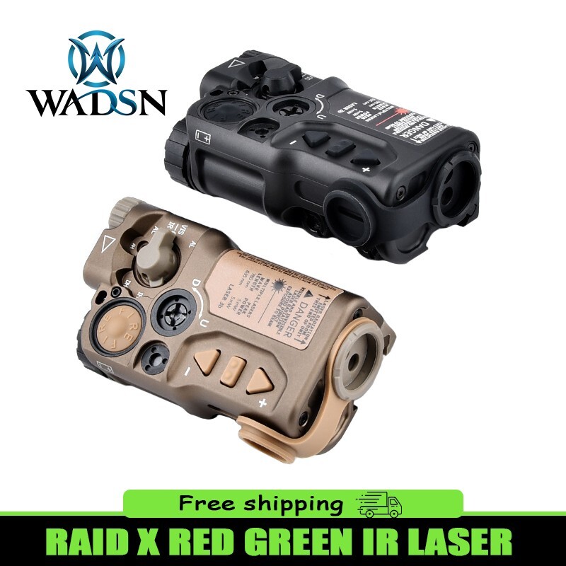 Tactical Metal RAID-X IR Laser Strobe Green Red Dot Sight Brightness Adjustment