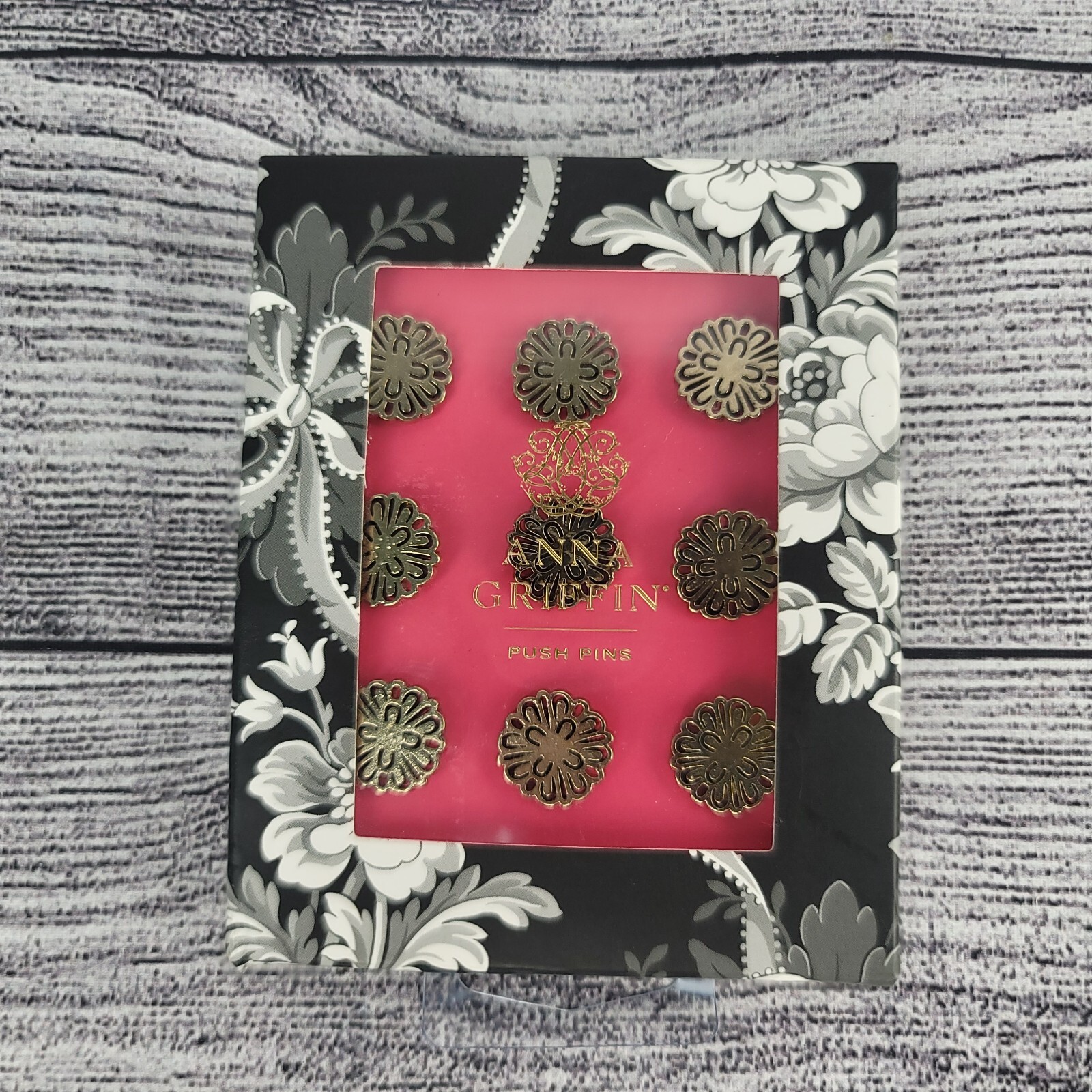 Anna Griffin Set of 9 Metal Push Pins HM409