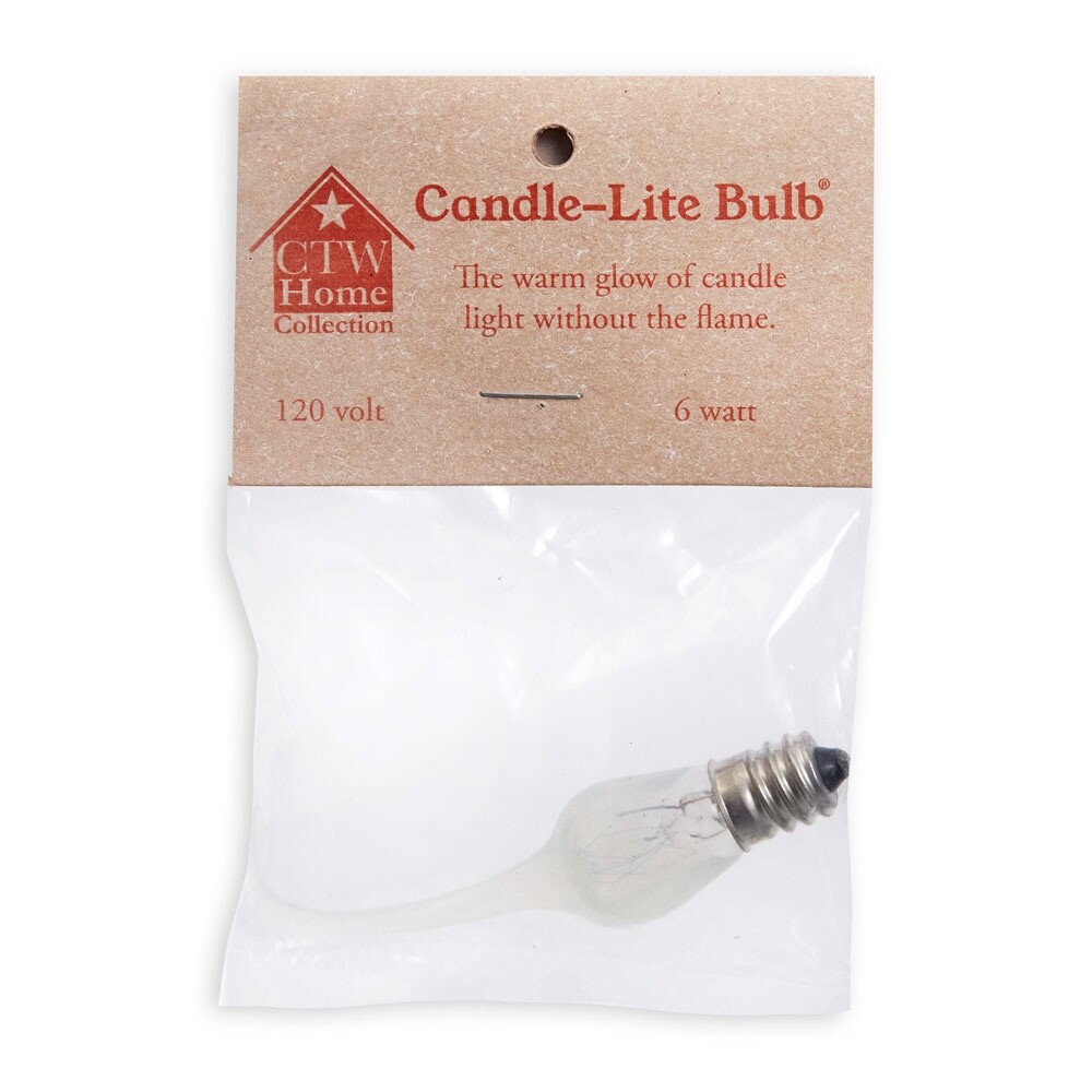 Farmhouse  Silicone Candle-lite Bulbs Med 3/4 "   6 Watt  Set of 6 3640801