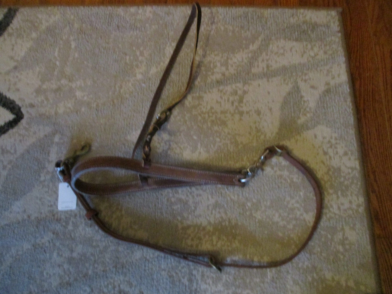WEAVER LEATHER TIE DOWN NOSE BAND WITH TORY LEATHER BOTTOM STRAP