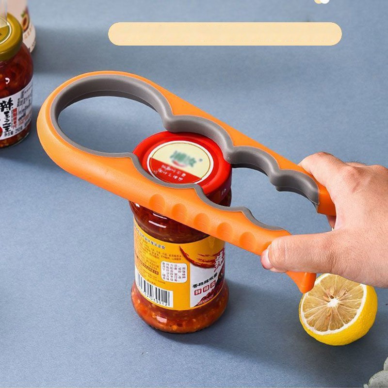 4 in 1 Quick Jar Rubber Opener Lid Bottle Cap Grip Twister Remover Kitchen Tool