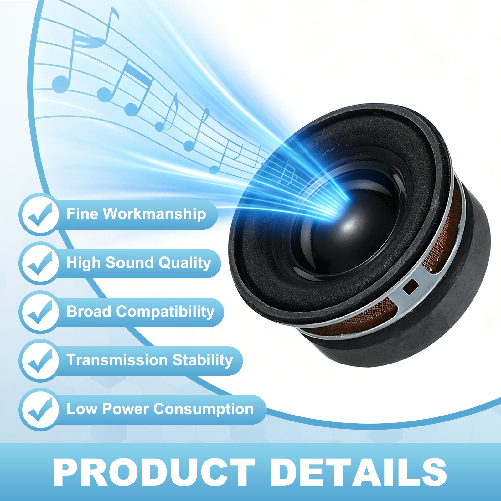2Pcs 3W 4Ohm Small Speakers Square Micro External Magnet Speaker 40x35mm Black