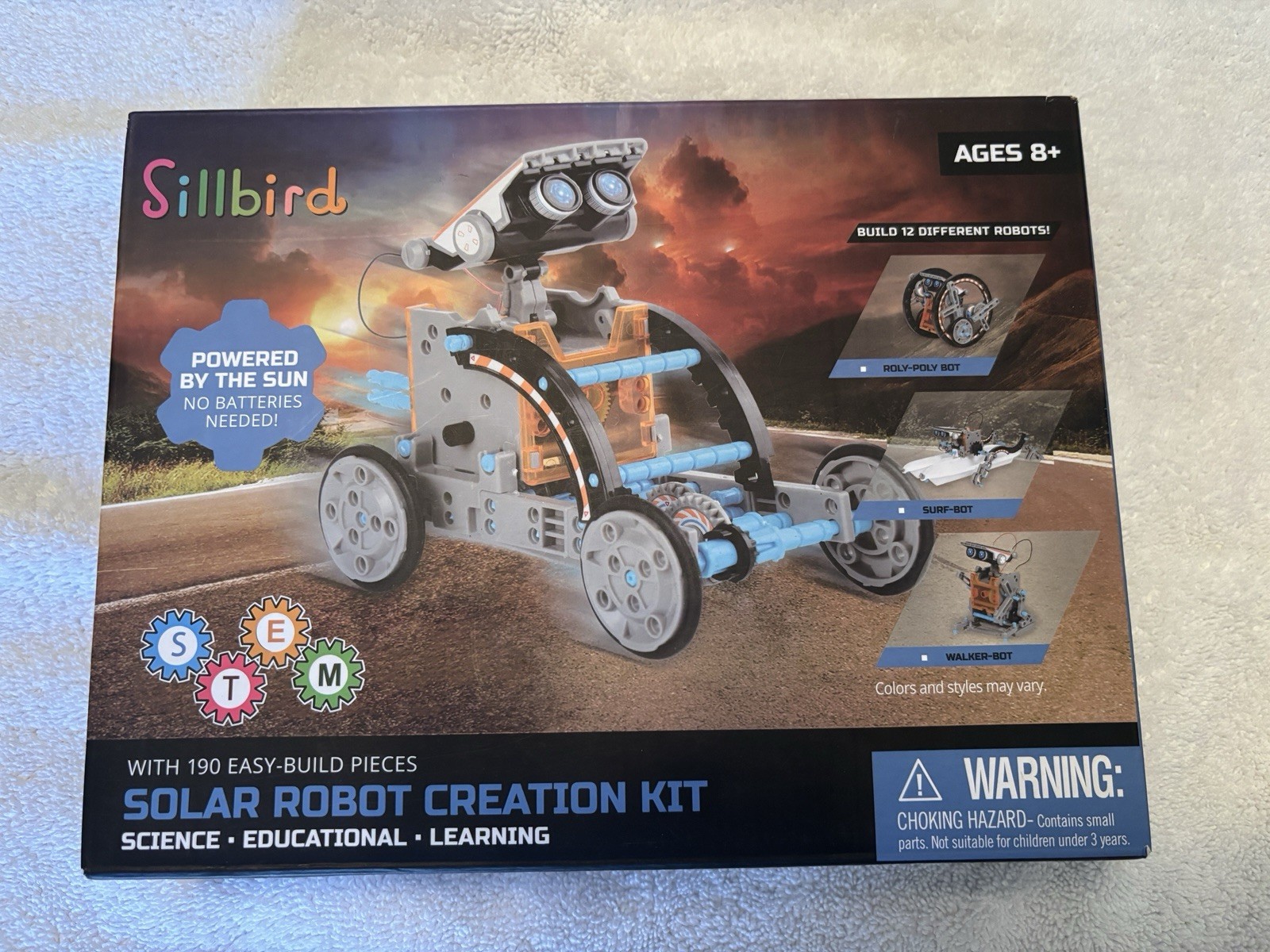 Sillbird Solar Robot Creation Kit STEM Science Toy 12-in-1 Educational Build Set