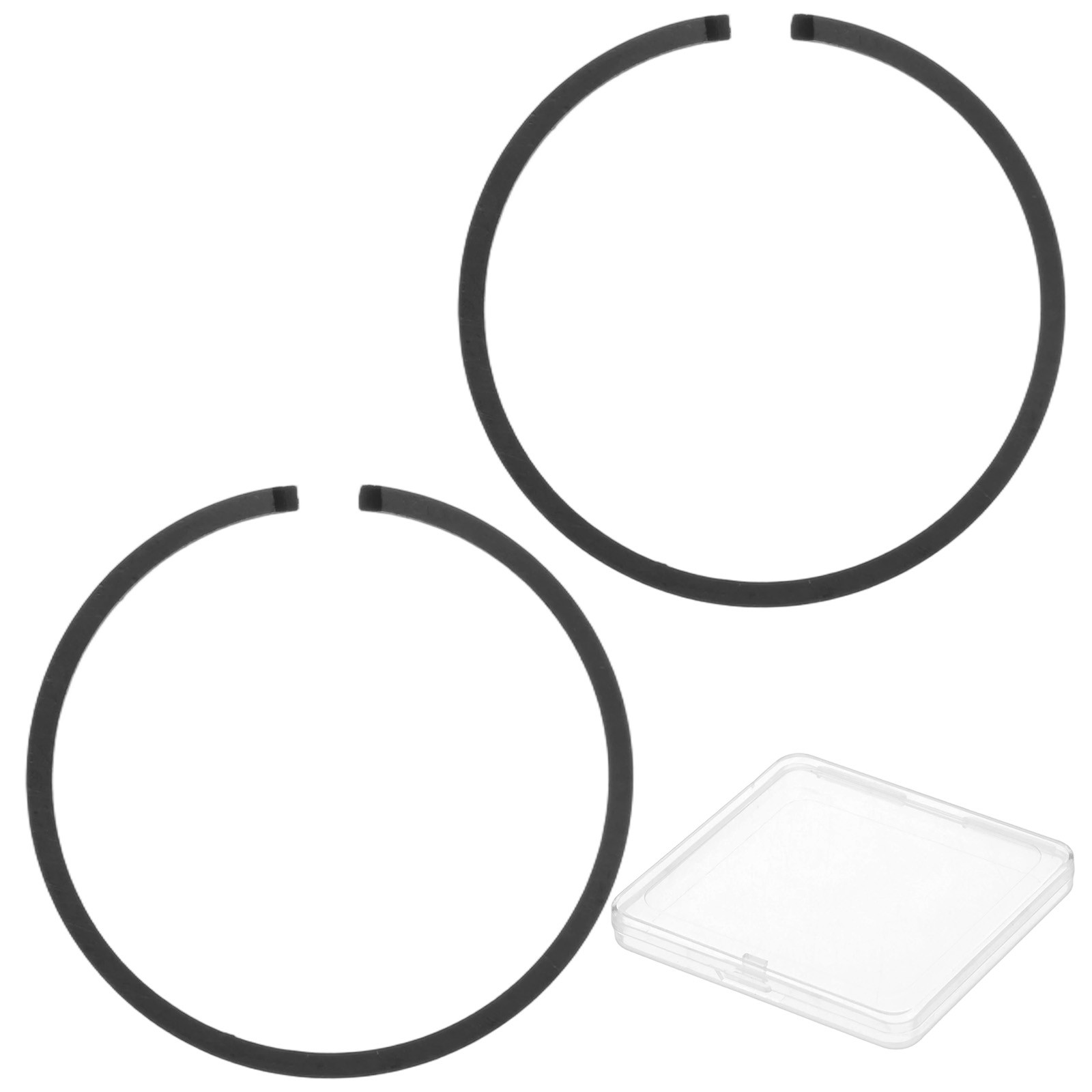2-Pack Engine Piston Rings Kit, 31mm x 1.5mm Thick Ductile Iron [Black]
