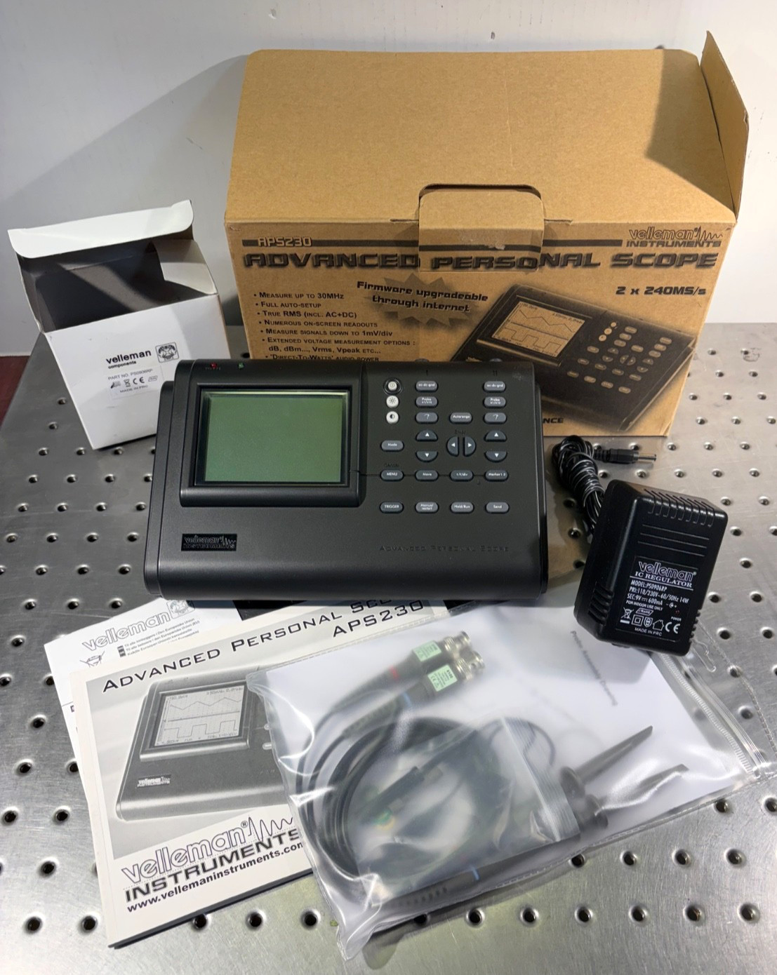 Velleman APS230 Advanced Personal Scope Oscilloscope 240MS/S Tested