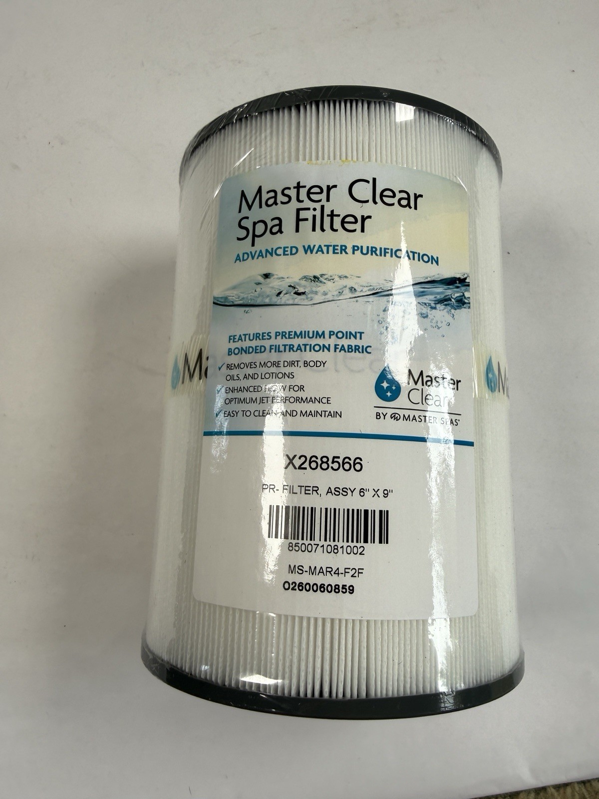 Master Spa X268566 Master Clear Advanced Canister Filter Cartridge Sealed Pleat