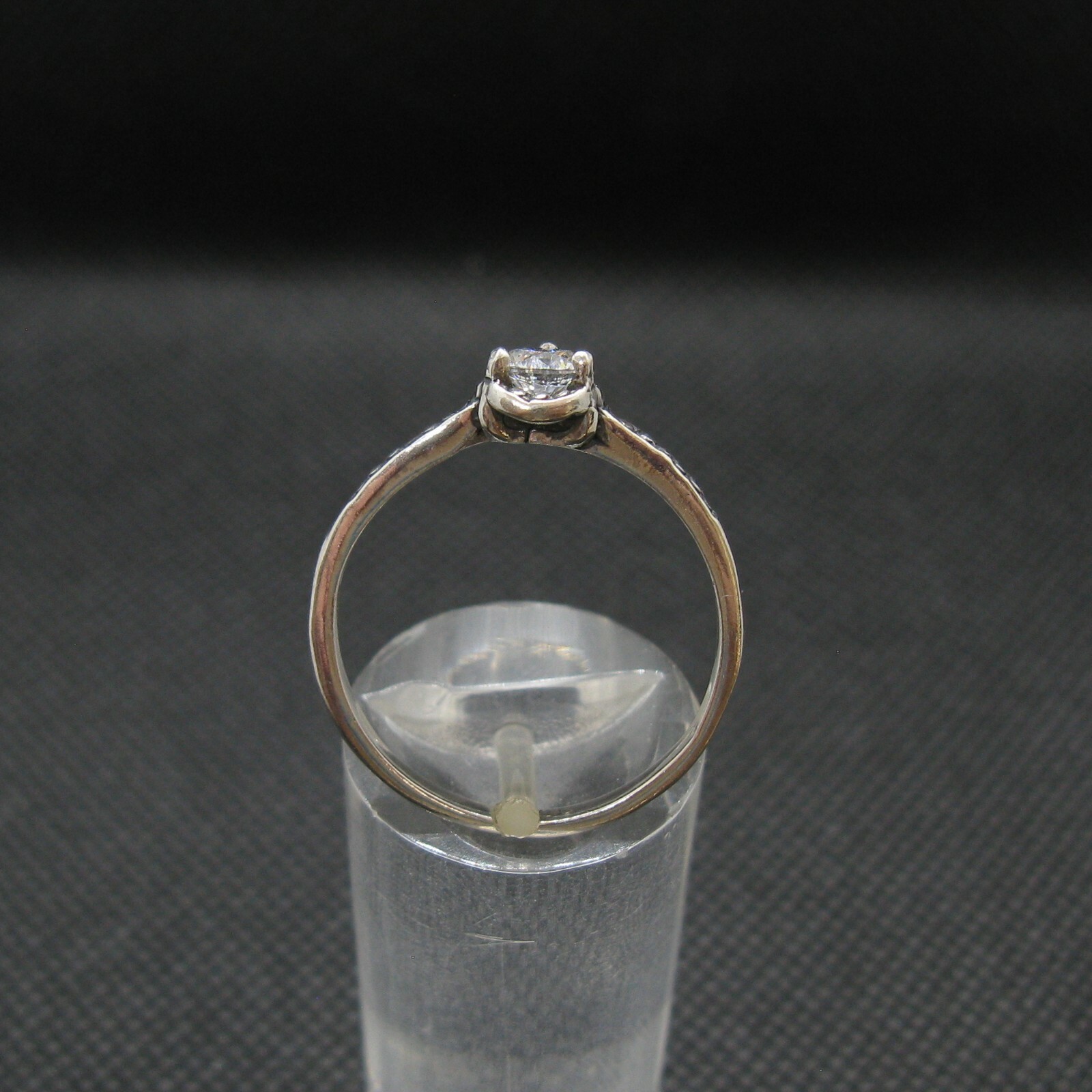 Genuine Sterling Silver Solitaire Ring Solid Hallmarked 925 4.5mm Cubic Zirconia
