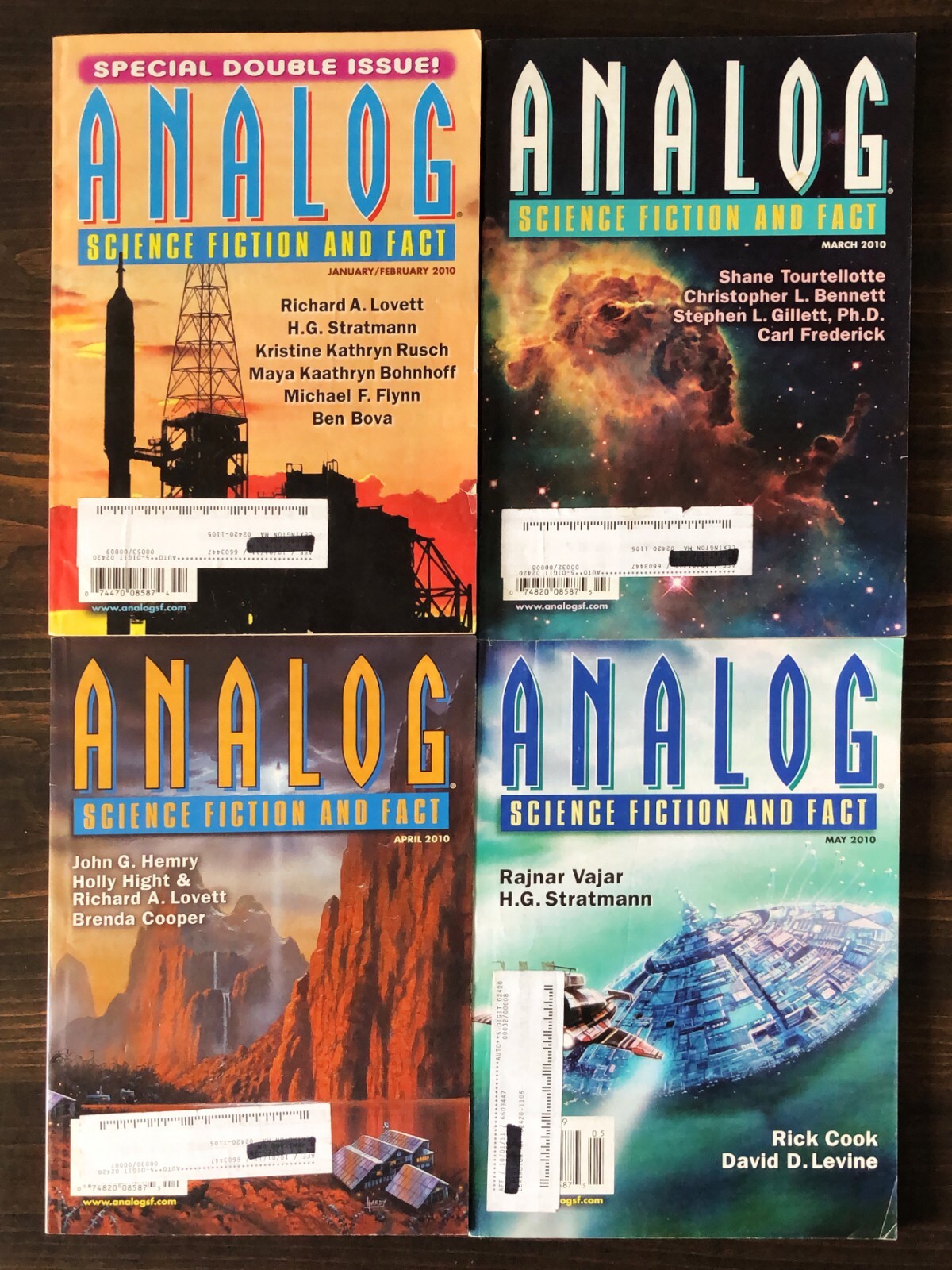Analog Science Fiction & Science Fact Magazine, 2010 Lot Of 9