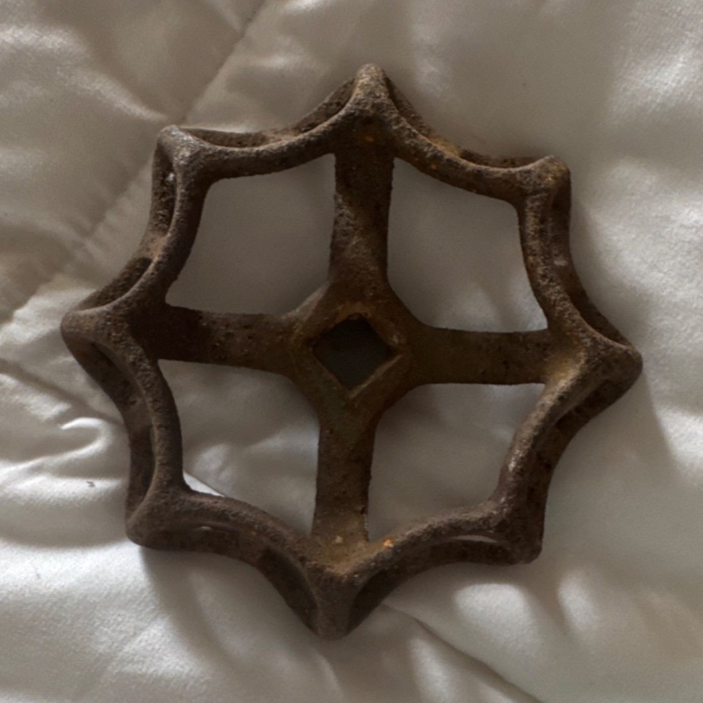 Vintage Cast Iron Valve Handles Set of 2 Industrial Plumbing Steam Collectible