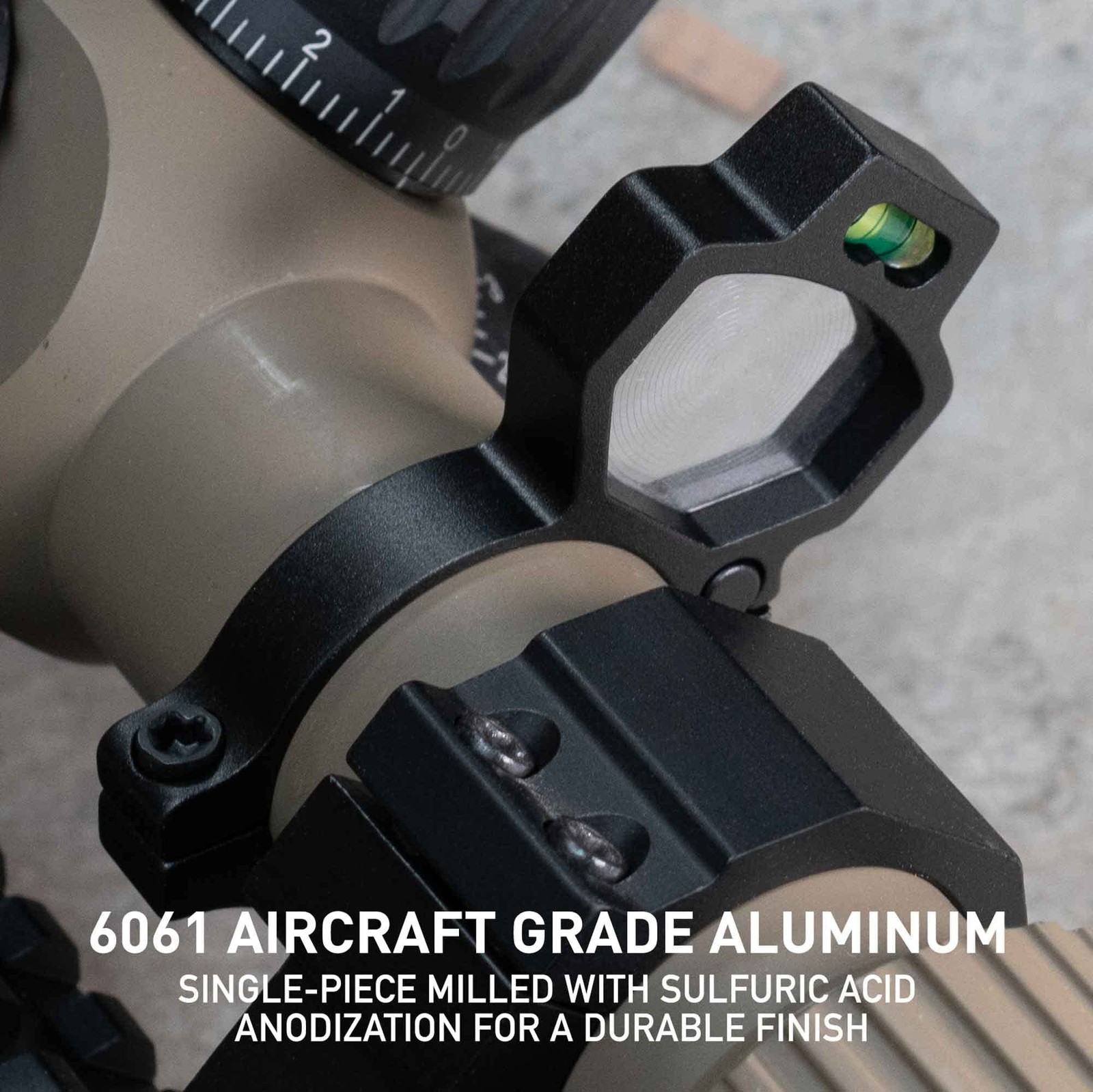 Monstrum Next Level Series Scope Turret Magnifying Glass with Level Bubble |...