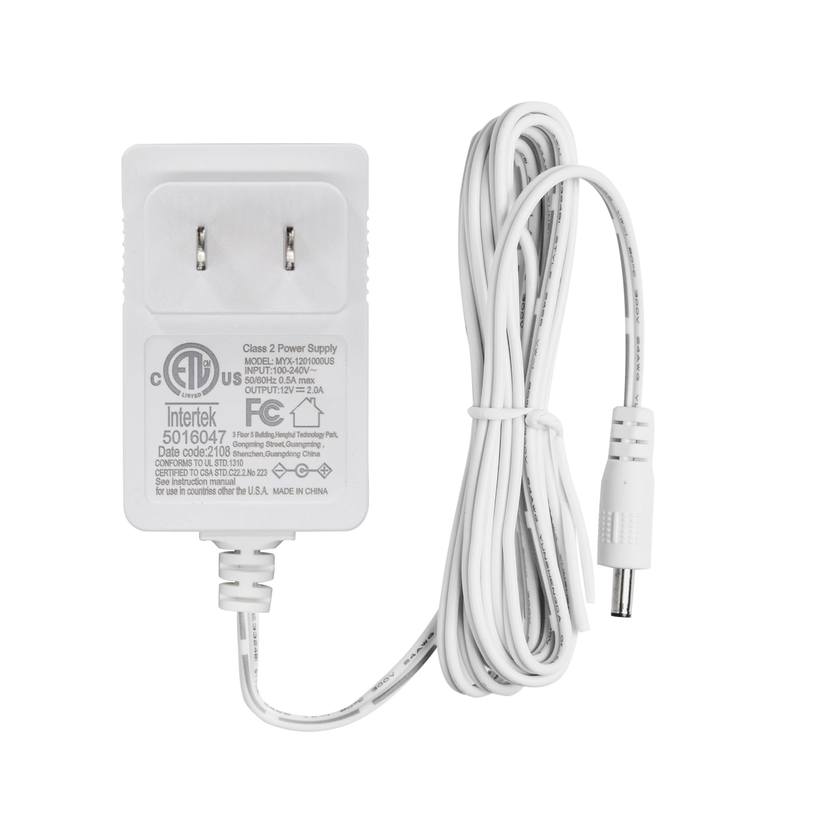 24W Power Adapter with DC Connector for Additional Cabinet Light Strip Bars