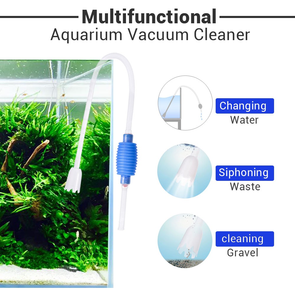 Aquarium Vacuum Cleaner Siphon Gravel Cleaner Water Change Fish Tank Pump Filter