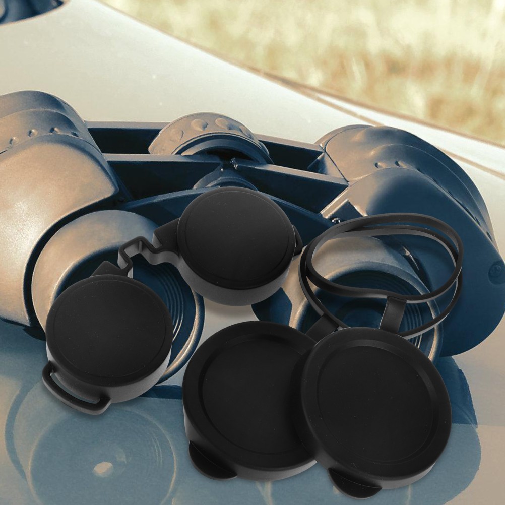 3Pcs Compact Binocular Rubber Lens Covers with Durable Waterproof Protection