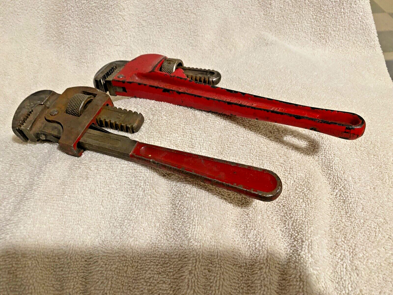 Vintage Sears 10 Inch HD Pipe Wrench Made In Japan And a unlabled 10 in wrench
