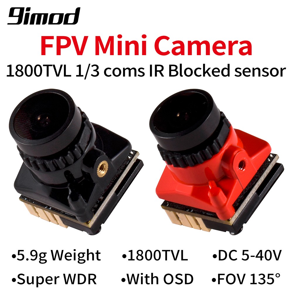 FPV Camera 1800TVL 5V-40V NTSC/PAL with OSD Internal for 5.8G RC Plane UAV