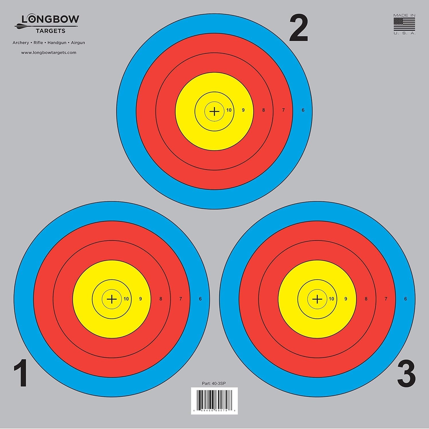 Longbow 40cm 20 Pack Targets - Enhance Your Target Archery Skills Effortlessly