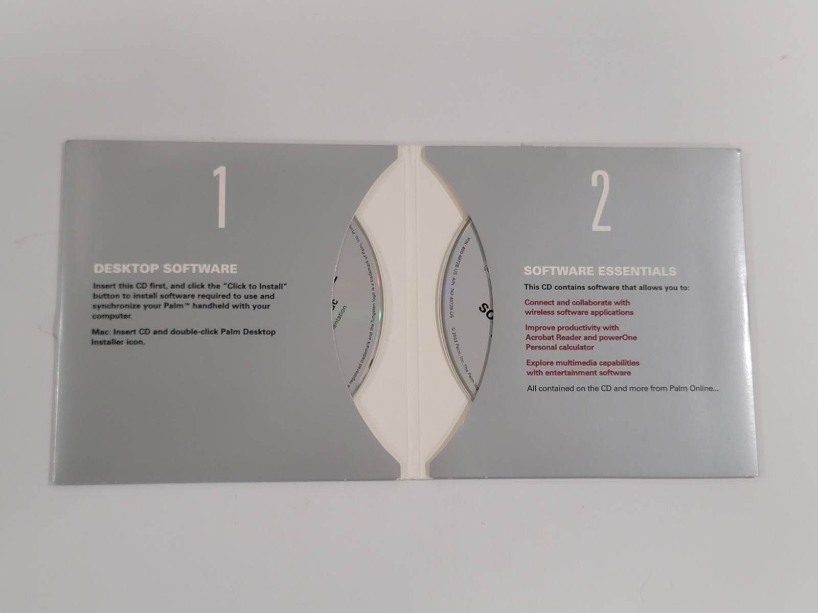 Palm Tungsten Desktop Software & Software Essentials 2 Discs For Windows & Mac