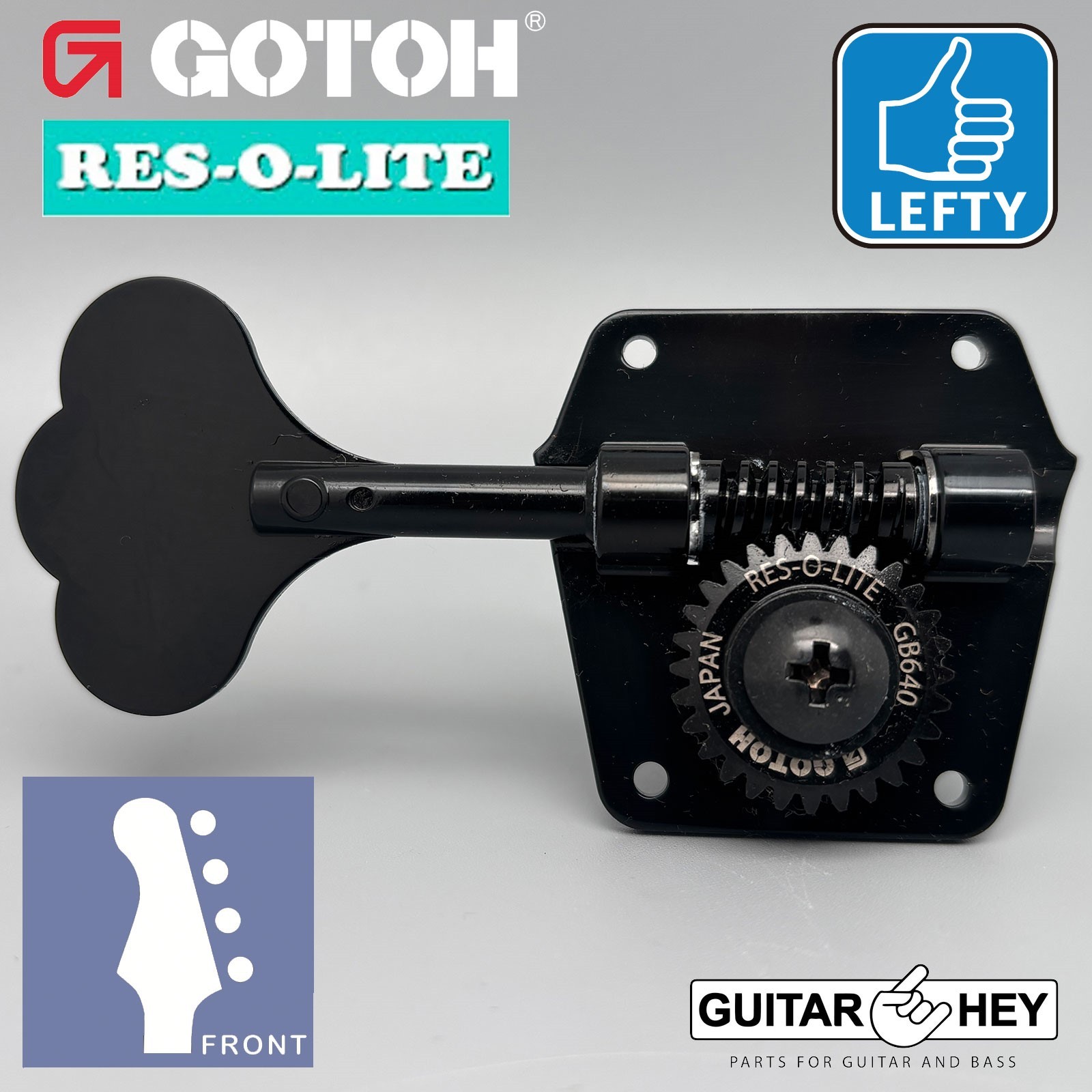 NEW Gotoh GB640 Super Light Weight RES-O-LITE 4-String Bass TREBLE Side - BLACK