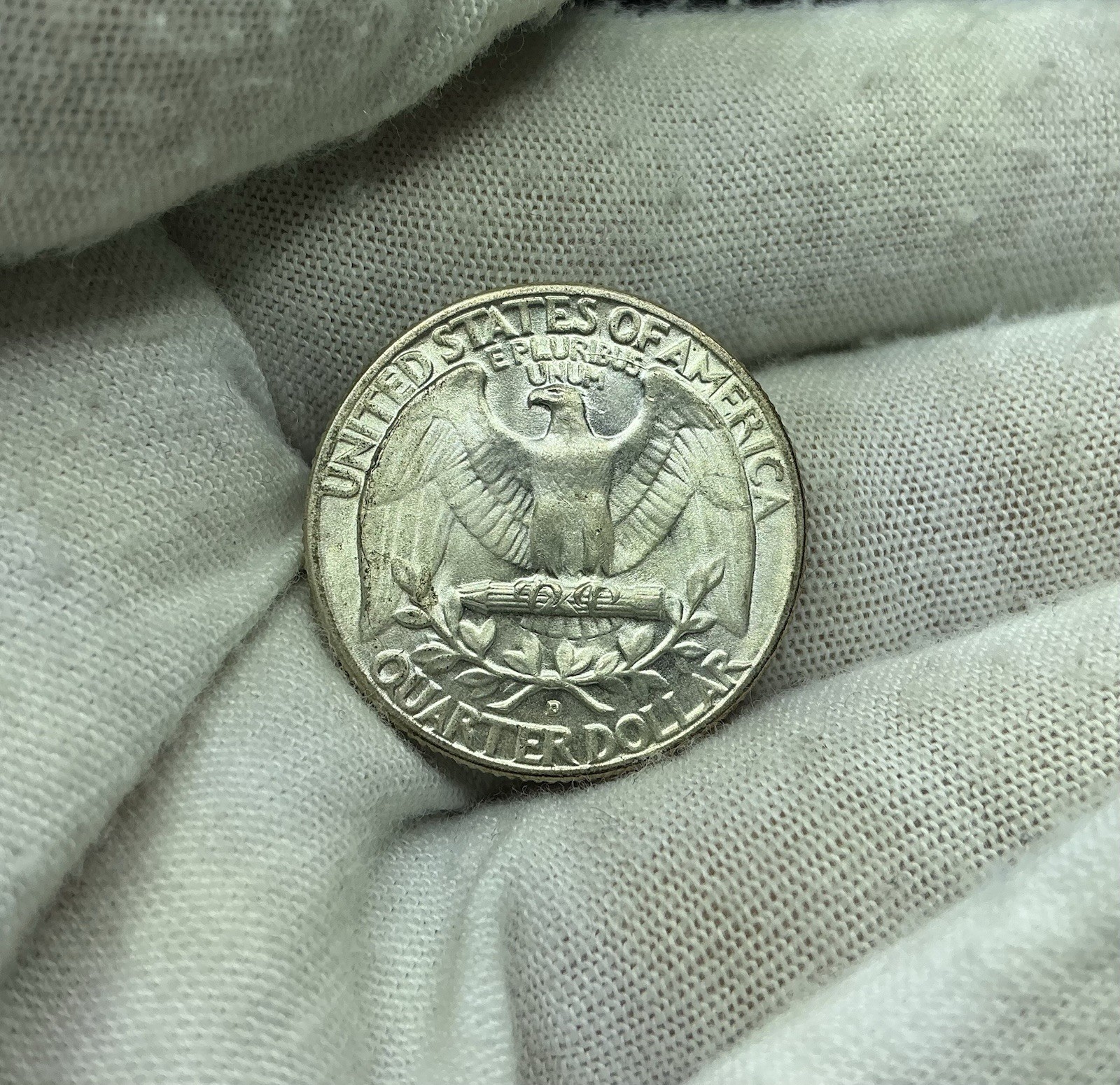 1953 Washington Silver Quarter Errors Die Cracks Reverse Uncirculated  E317