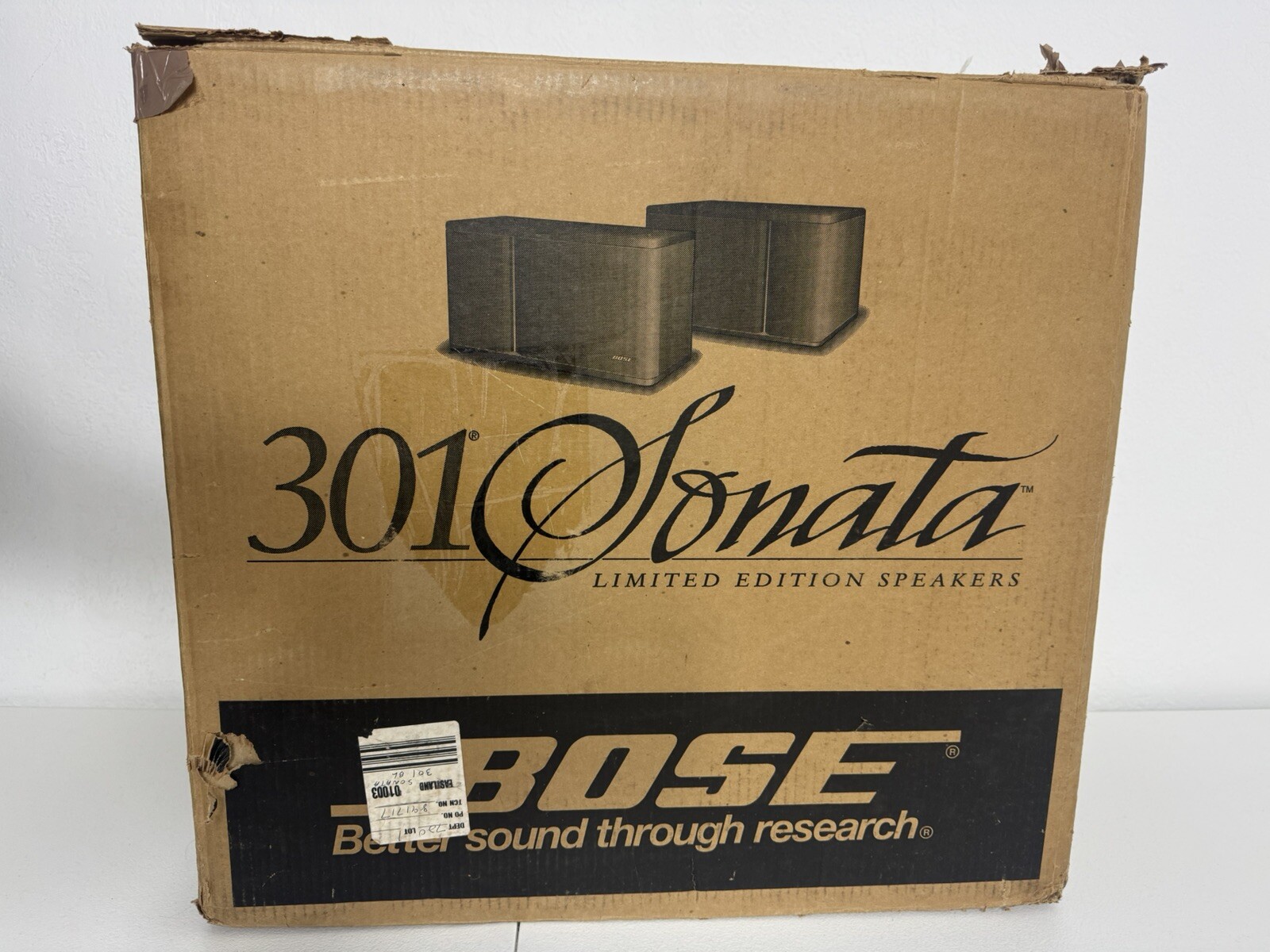 Bose 301 Sonata Direct Reflecting Pair Bookshelf Speakers Black Limited Edition