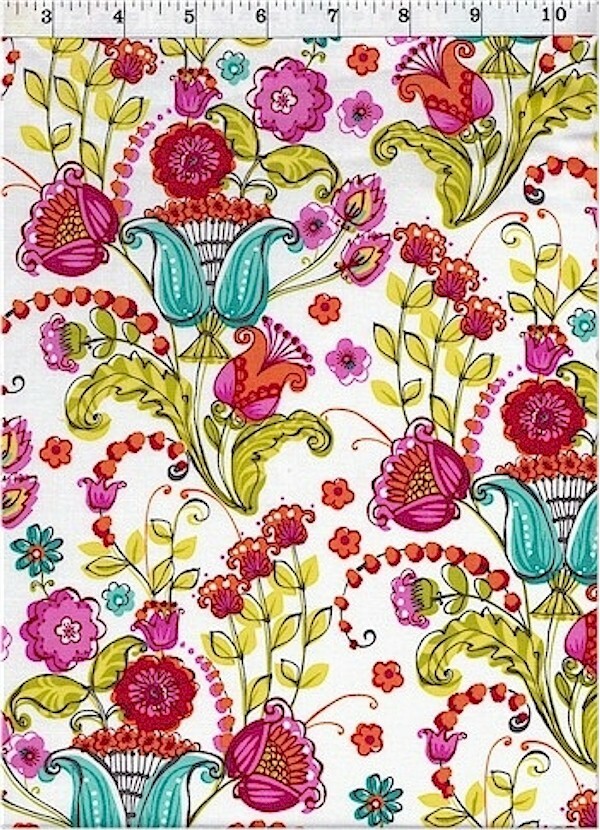 Bell Flower,  1 Yard Cotton Quilting Fabric, Michael Miller