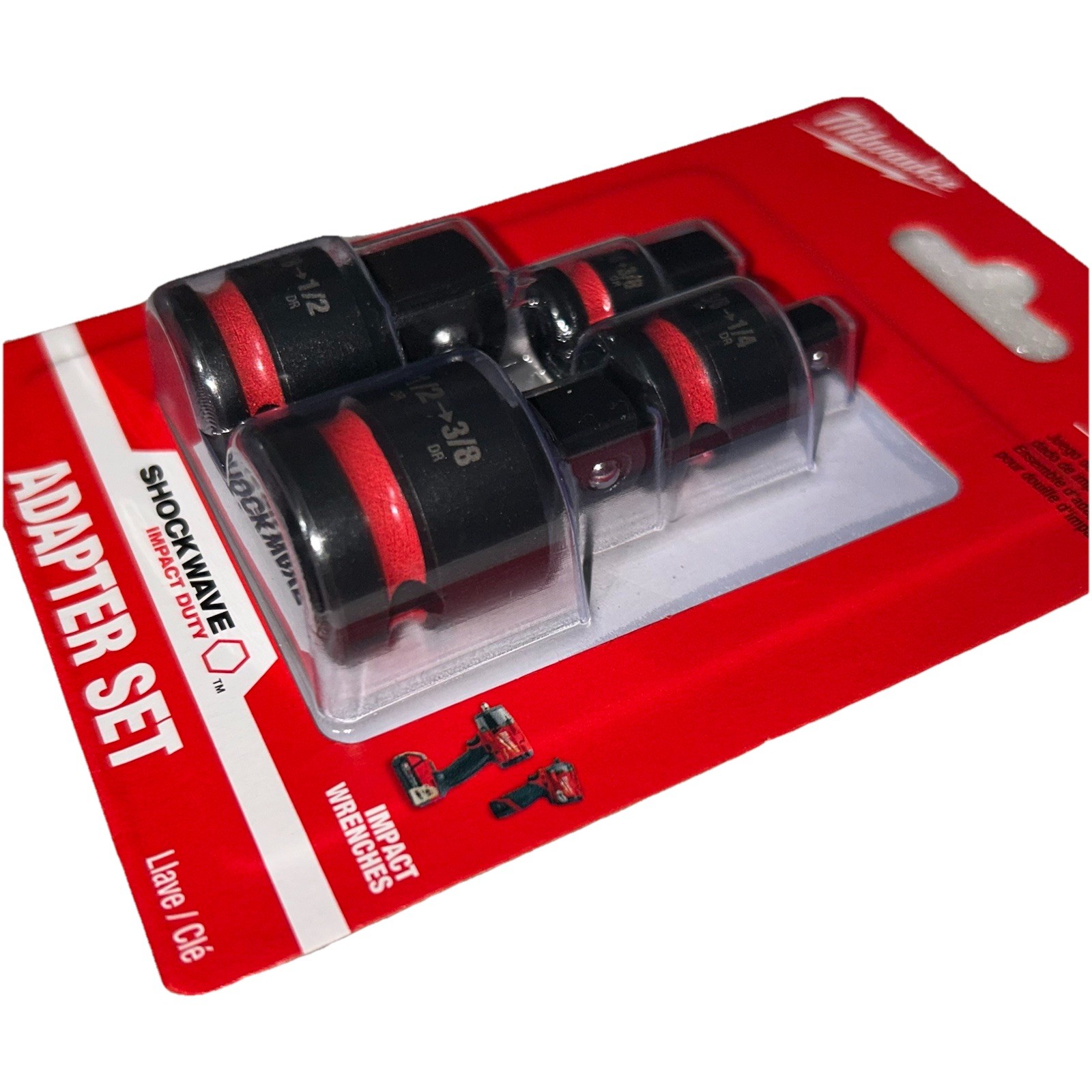 Milwaukee SHOCKWAVE Impact Duty 4pc Socket Adapter Set 1/4 3/8 1/2 49-66-6742