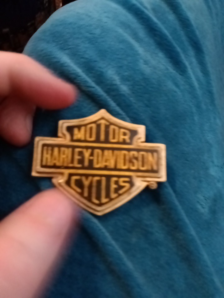 Harley Davidson Motor Cycles 26.8 gram Solid  Studed Brass Emblem