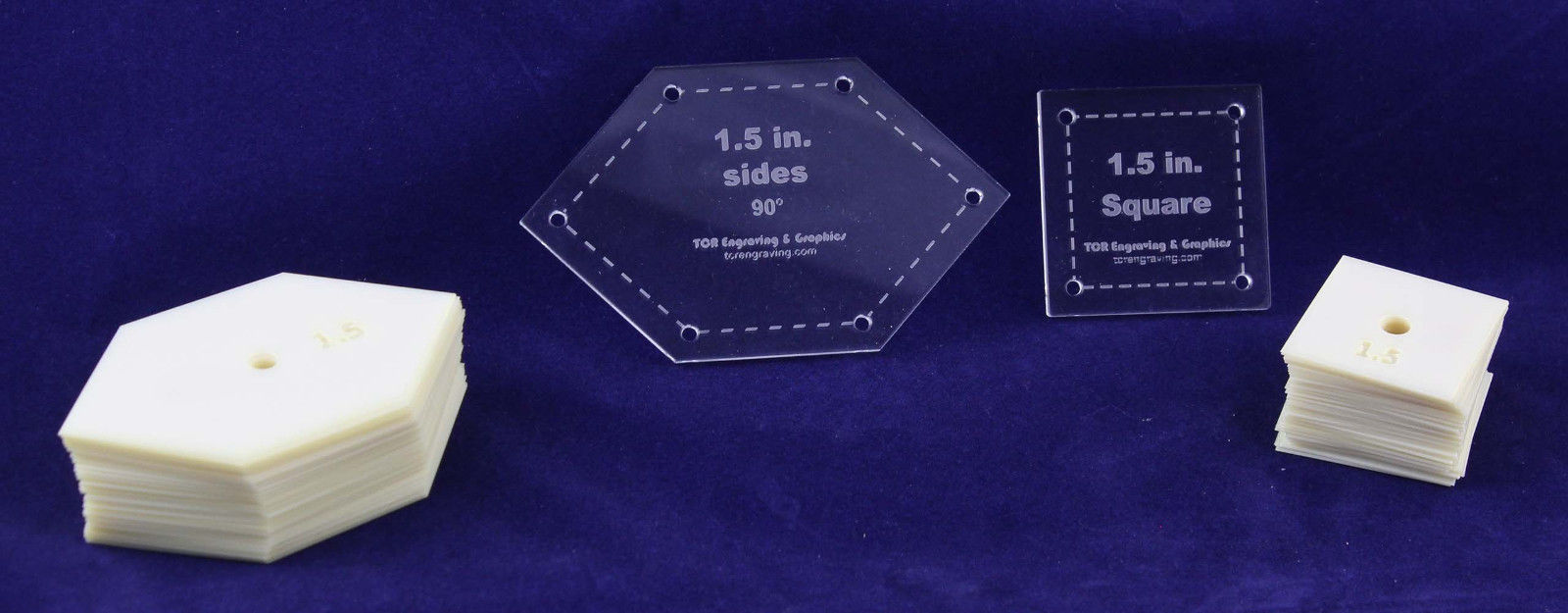 Patchwork of the Crosses  1.5" -102 pc set Mylar & Acrylic 1/8"  Quilting/Sew