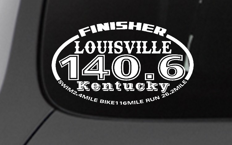 IRONMAN Louisville took place from 2007 to 2019 Finisher Decal