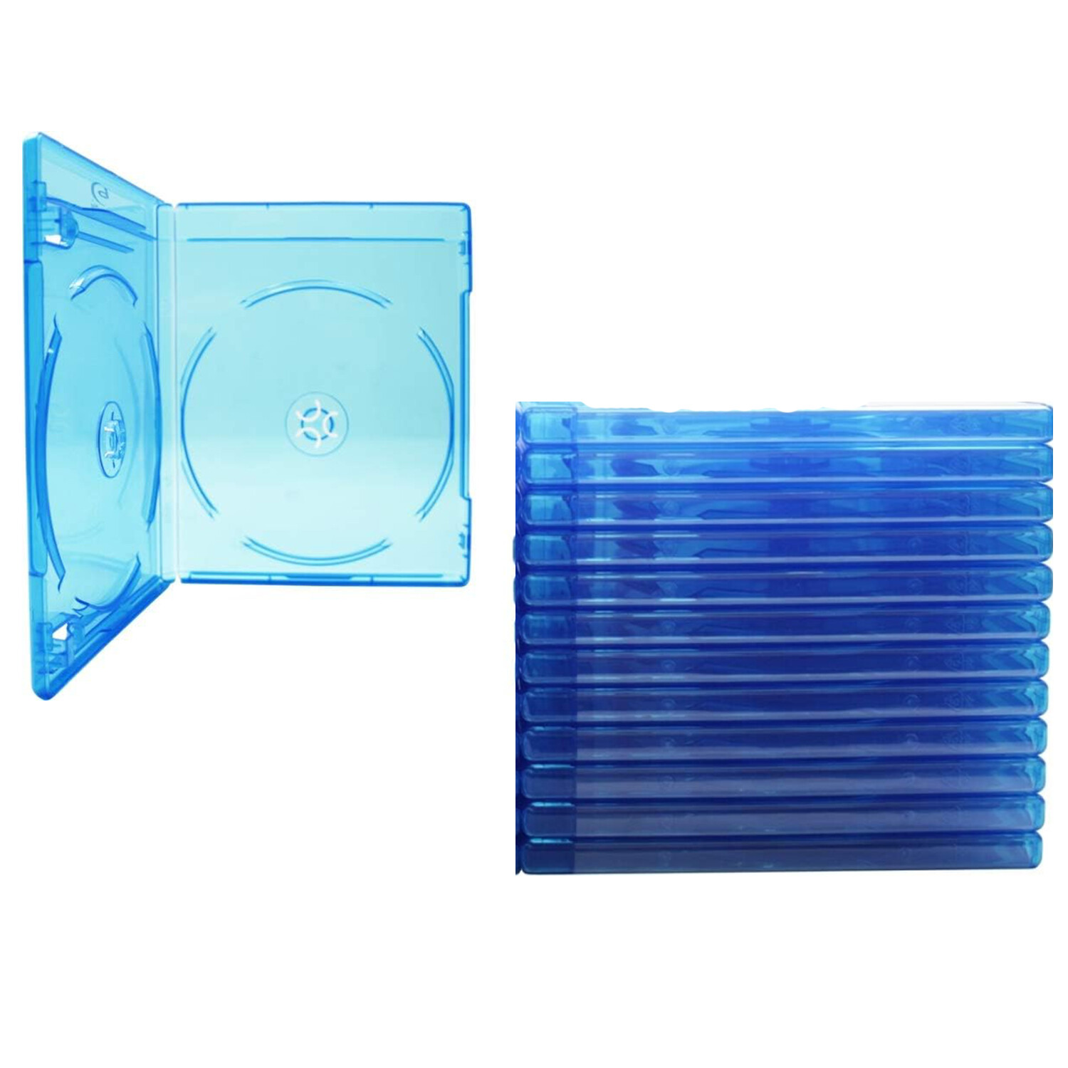 Lot Of 25 Double Discs Standard Blue Ray Replacement Cases Fit For Blu Ray