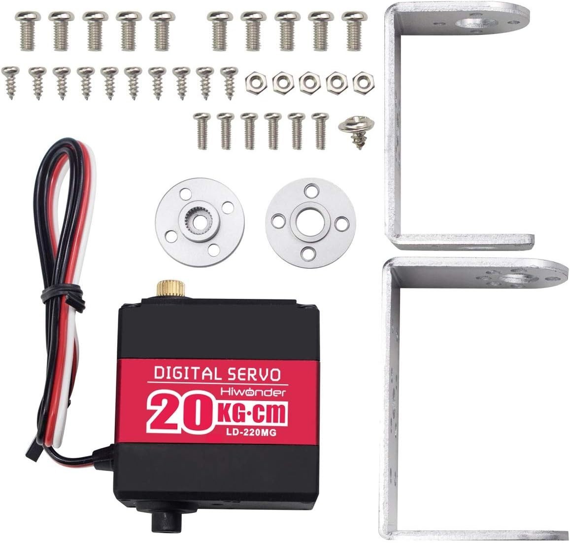 LD-220MG 20KG RC Servo High Torque Servo Motors with 25T Horn (Hiwonder, NEW)
