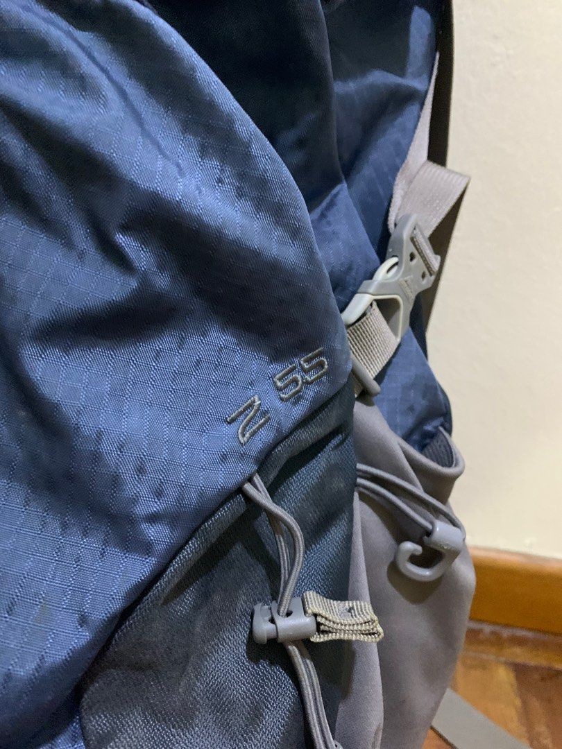 Gregory Z55 internal frame hiking backpack 55L durable navy/grey nylon size L