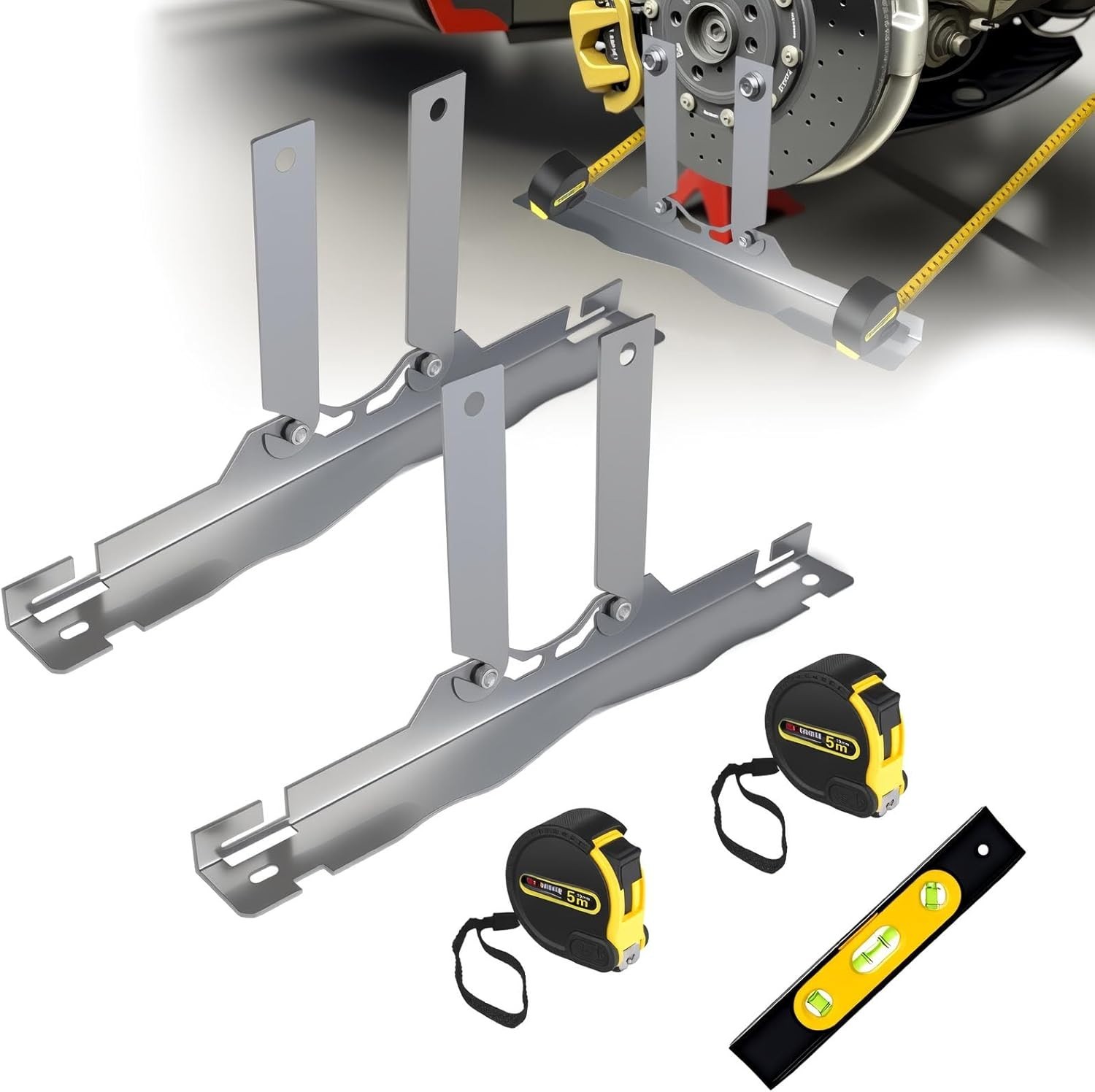 Versatile Wheel Alignment Tool with Measuring Tapes - Perfect for ATVs & Trucks
