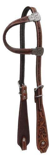 Showman Argentina Cow Leather Single Ear Headstall w/ Filigree Tooled Design