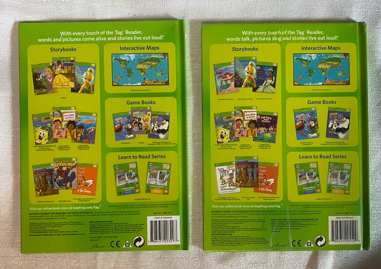 9 LeapFrog Tag Reader Books Disney Pixar Ages 4-8