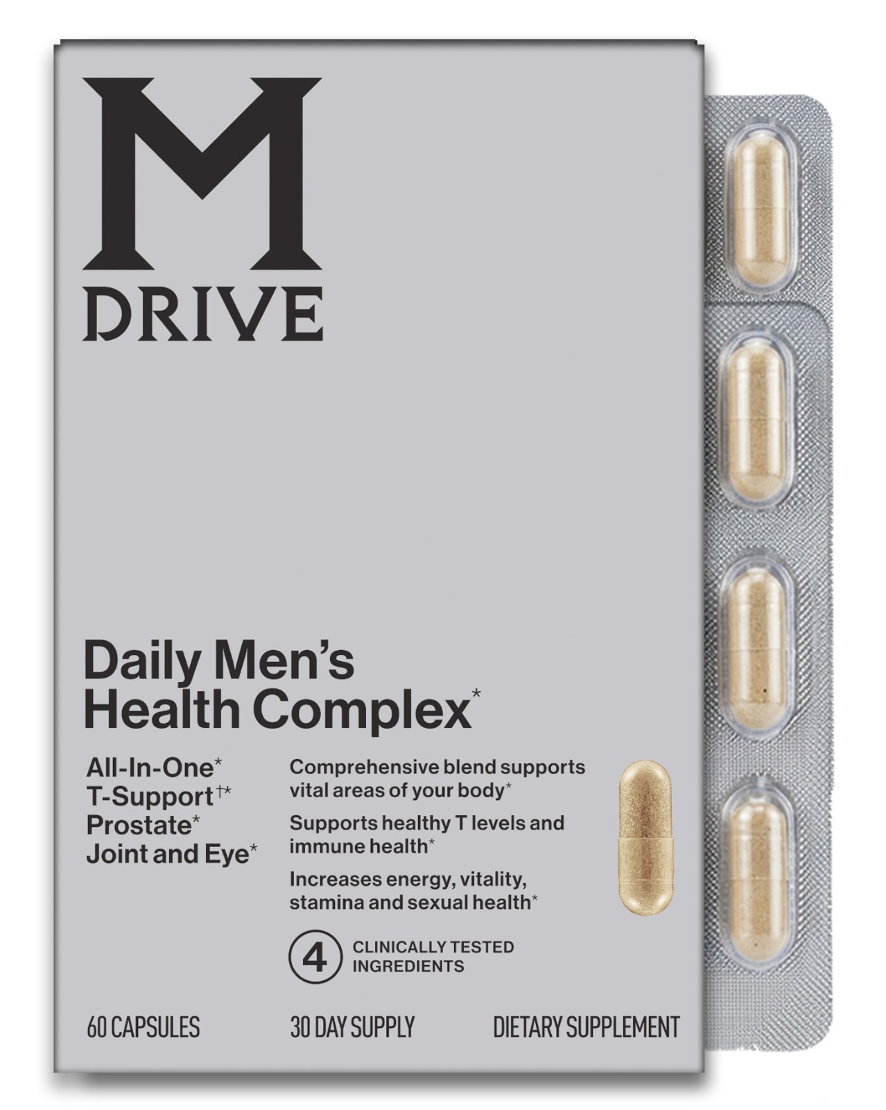 M DRIVE CLASSIC Testosterone KSM-66 Ashwagandha Prostate Joint Eye Lutemax 2020