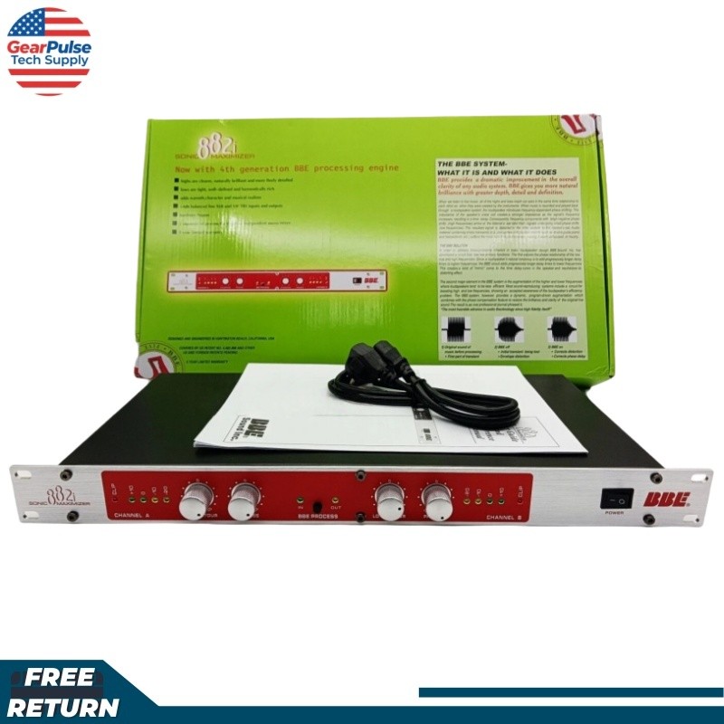 NEW 882i BBE Sonic Maximizer Rackmount Unit 1U With 1PCS XLR Cables
