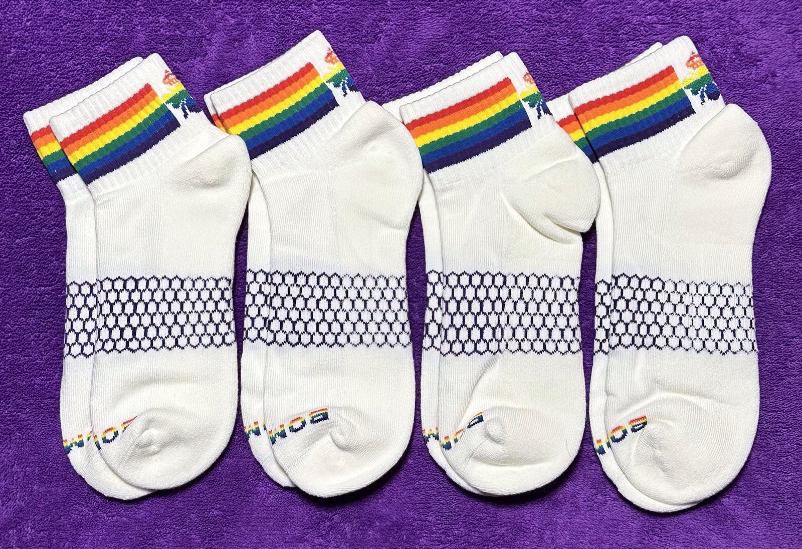 Bombas 4-Pack Ankle Socks Size Large Brand New Unisex Multicolor 4-Pairs