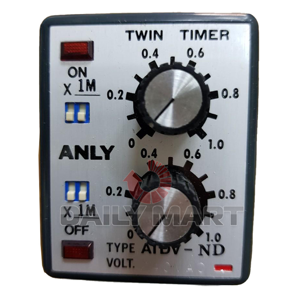 New In Box ANLY ATDV-ND Twin Timer AC110/220V
