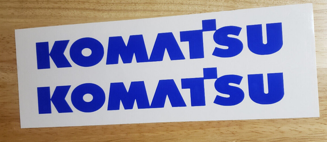 Komatsu 13X2" Forklift Vinyl Decal (Set of 2 BLUE decals) FAST USA