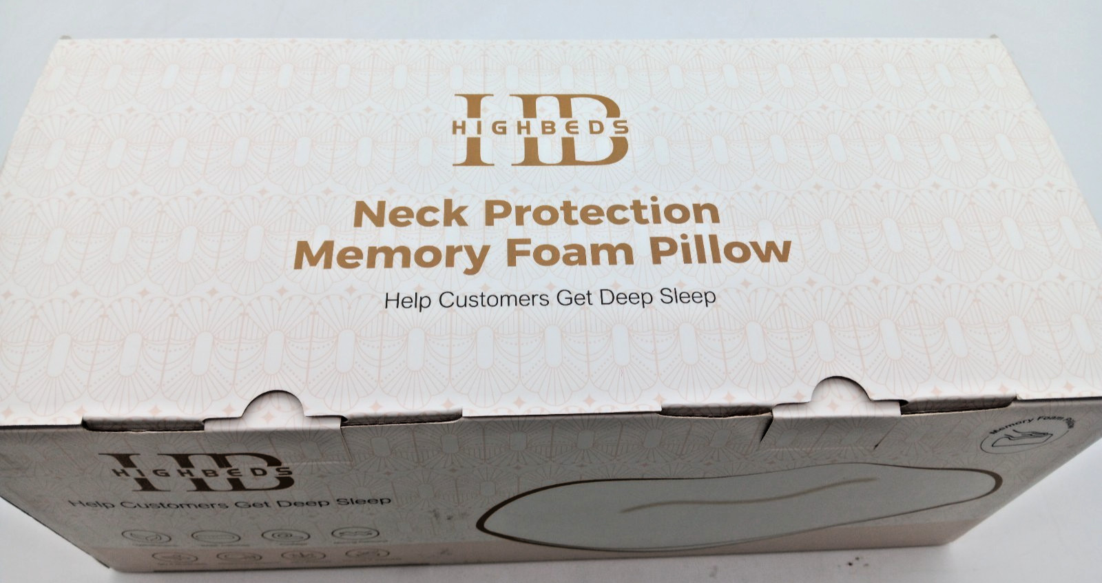 HIGH BEDS | NECK PROTECTION | MEMORY FOAM PILLOW | WHITE