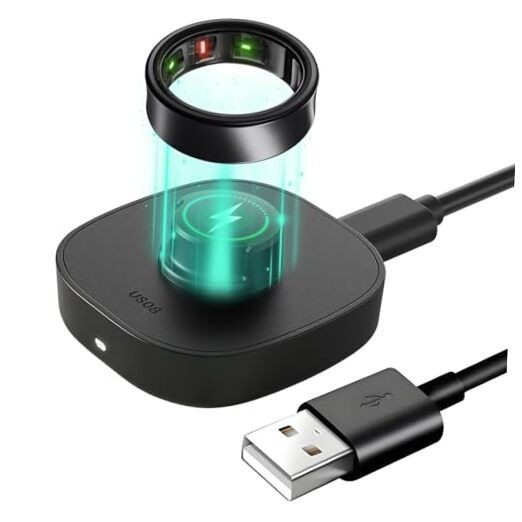 Compatible with Aura Ring Gen 3 Charger, Fast Charging Dock with USB-C Size 8