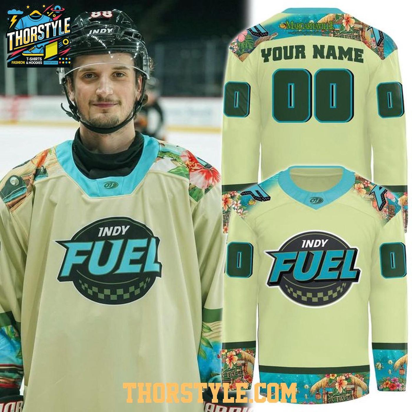 Personalized Indy Fuel Margaritaville Night 2026 Hockey Shirt Men's Fan Gear