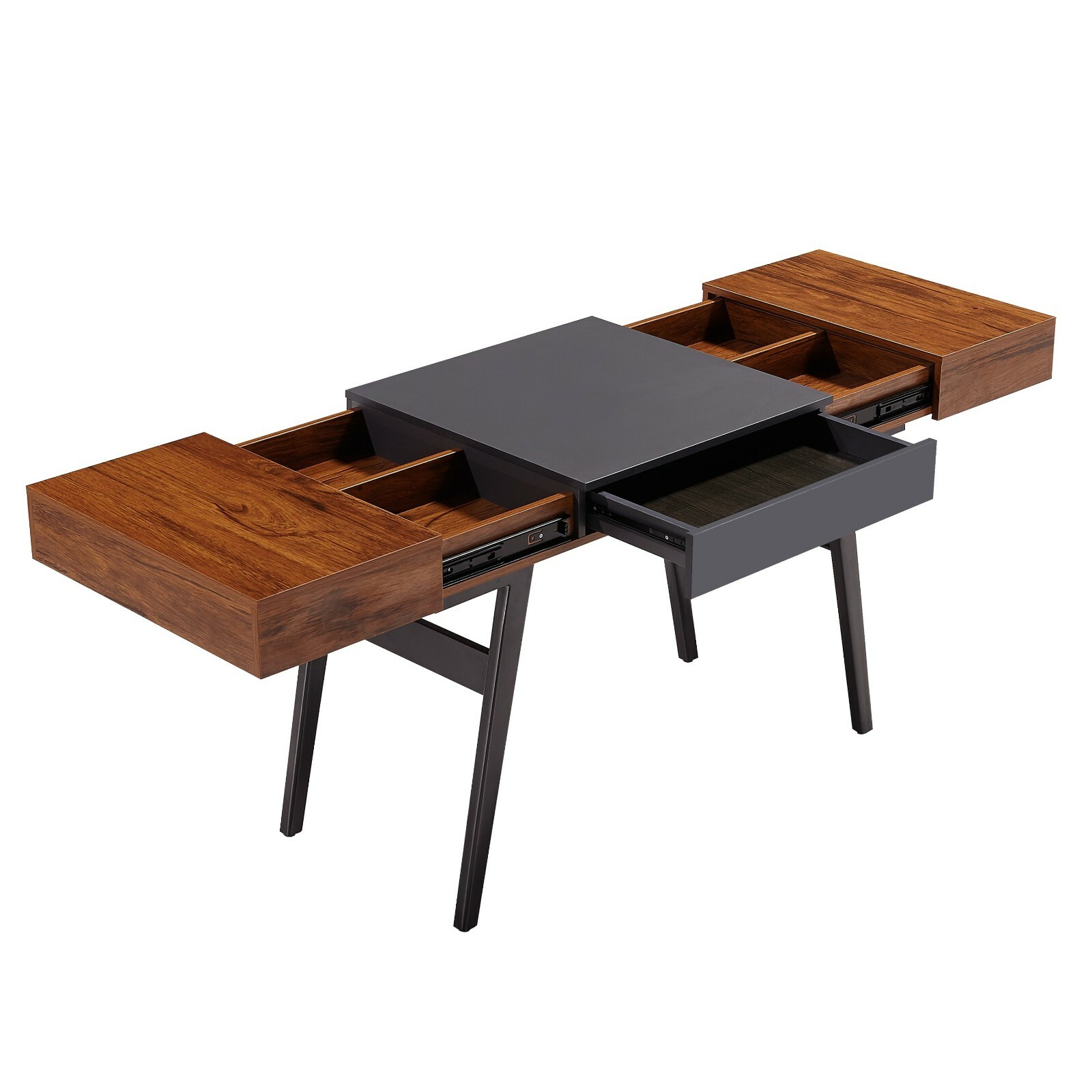 Techni Mobili Writing Desk Workstation w/ Multi-Storages & Pull-Out Front Drawer