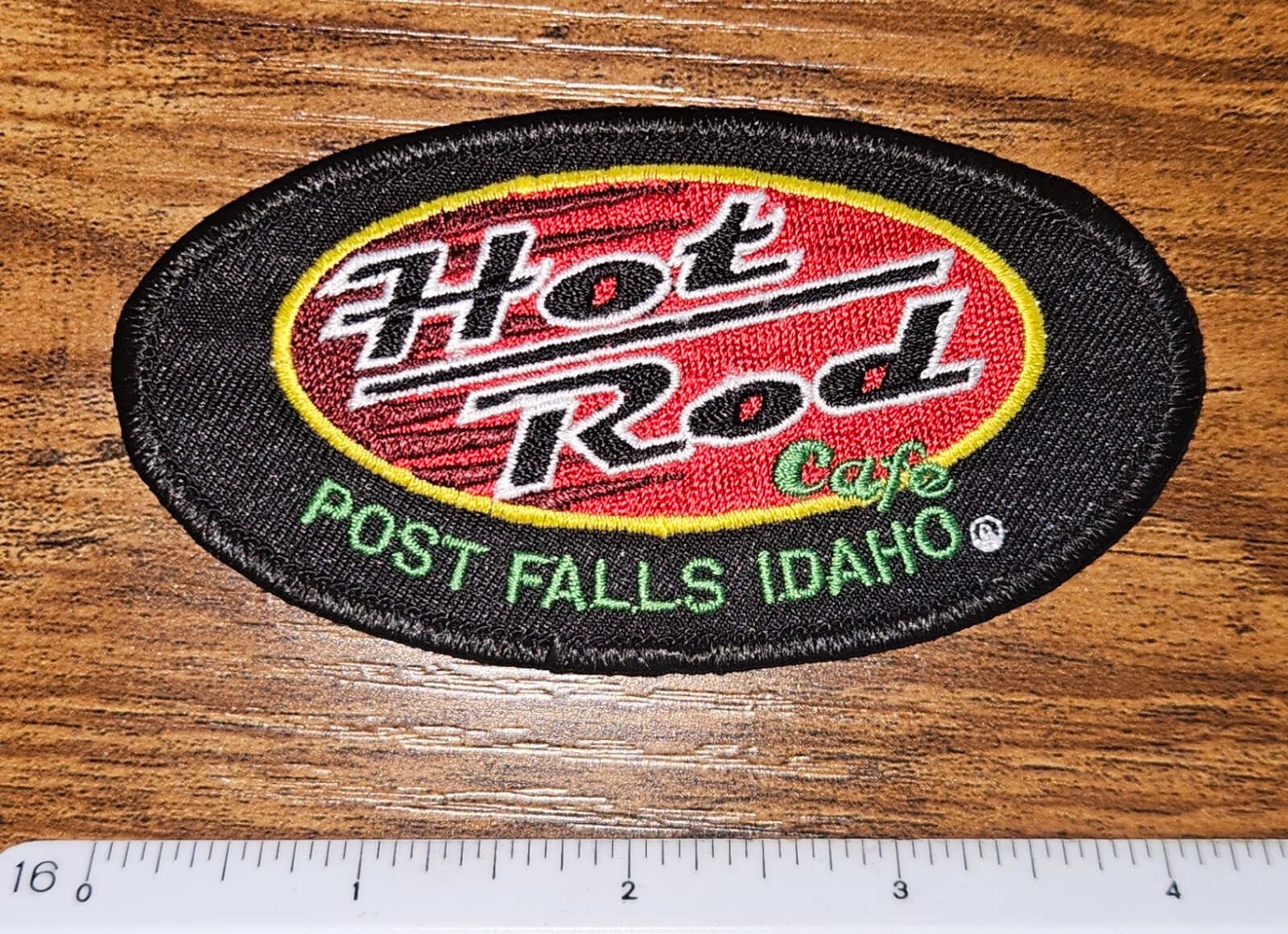 Post Falls Idaho Hot Rod Cafe Vintage Souvenir Collectible Travel Patch