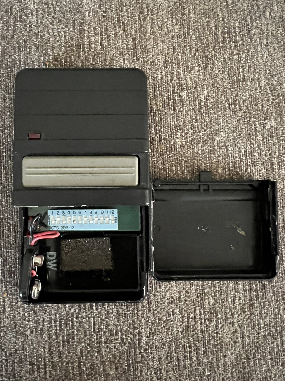 Genie 1 GT50/90/912 1-Button Garage Opener Remote Control 12 Dip Switch Tested