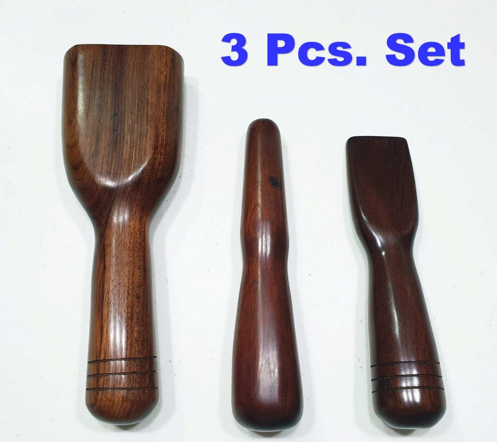 Set 3 Massage Hammer Stick Wooden Tool Set Thai Tok Sen Help Relax Aches & Pain
